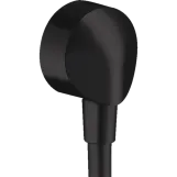 Шлангове під`єднання Hansgrohe FIXFIT E 1/2`, без клапану зворотнього току води, внутрiшня частина з латунi, чорний матовий