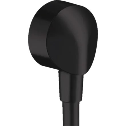 Шланговое подсоединение Hansgrohe FIXFIT E 1/2`, без клапана обратного тока воды, внутренняя часть из латуни, черный матовый