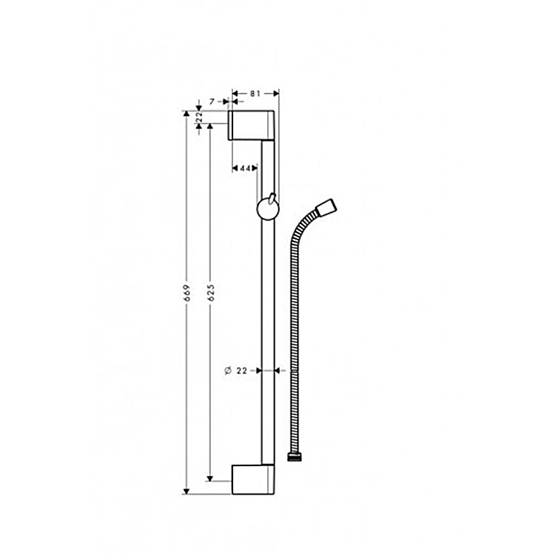 Штанга для душа Hansgrohe Unica Фото - 1
