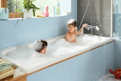 Душова система Hansgrohe Croma E Showerpipe 1jet з термостатом для ванни, хром Фото - 1