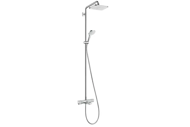Душевая система Hansgrohe Croma E Showerpipe 1jet с термостатом для ванны, хром