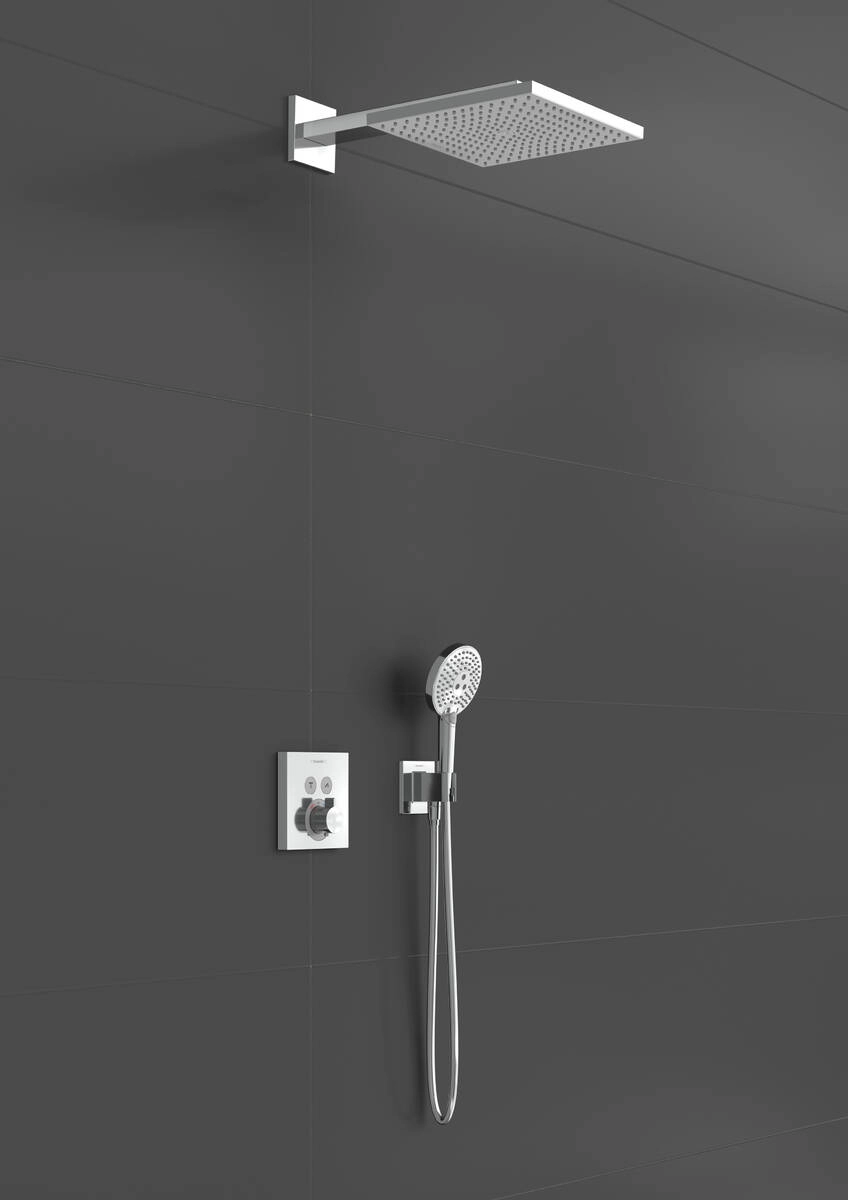 Душевая система с термостатом Hansgrohe RAINDANCE E, хром Фото - 1