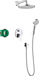 Душевой набор скрытого монтажа Hansgrohe CROMETTA S (26723000+27409000+26330400+31945000+01800180+28331000+27456000+28272000), хром