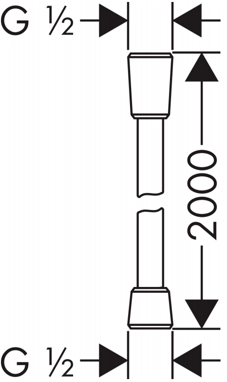 Шланг для душа Hansgrohe Comfortflex 2.0 м (28169000) Фото - 1