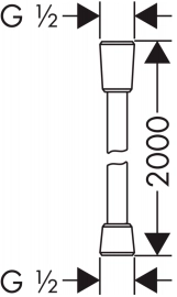 Шланг для душа Hansgrohe Comfortflex 2.0 м (28169000) Фото - 1