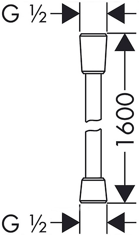Душовий шланг Hansgrohe Isiflex B 1,60 м, (хром)  Фото - 2