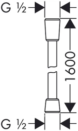 Душовий шланг Hansgrohe Isiflex B 1,60 м, (хром)  Фото - 2