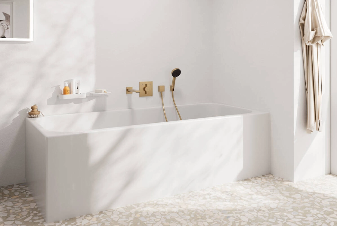 Душовий тримач Hansgrohe Porter S, шлiфована бронза Фото - 1