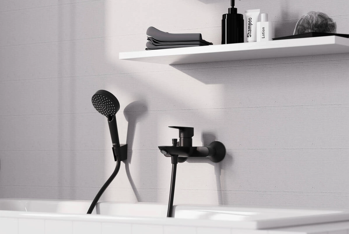Душовий тримач Hansgrohe Porter S, чорний матовий Фото - 1