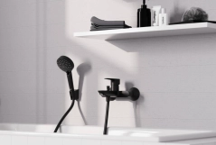 Душовий тримач Hansgrohe Porter S, чорний матовий Фото - 1