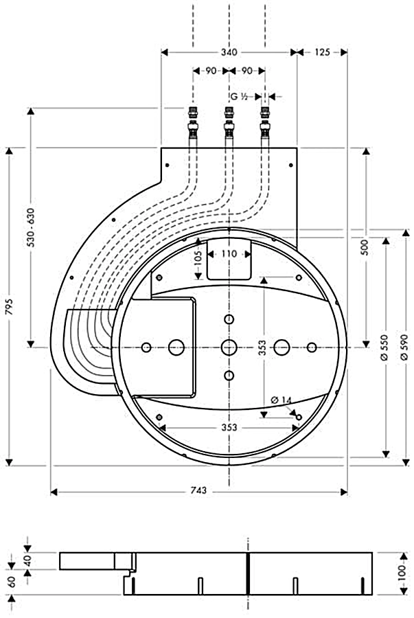Прихована частина Hansgrohe Rainmaker (28412180) Фото - 1