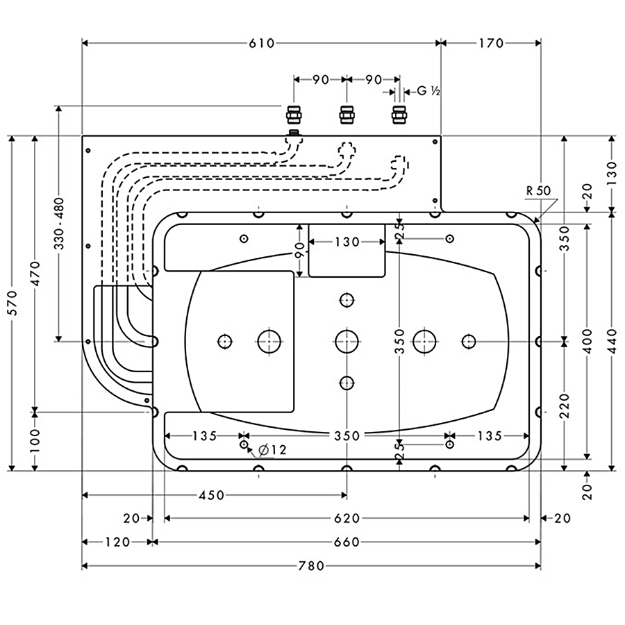 Прихована частина Hansgrohe Rainmaker (28414180) Фото - 1