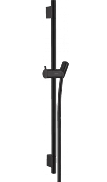 Душова штанга Hansgrohe Unica S Puro 65 см зi шлангом, матовий чорний