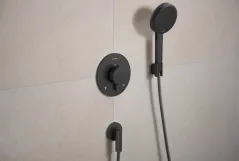 Шланговое соединение Hansgrohe FIXFIT FINE S, шлифованный черный хром Фото - 1