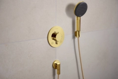 Шланговое соединение Hansgrohe FIXFIT FINE S, полированное золото Фото - 1