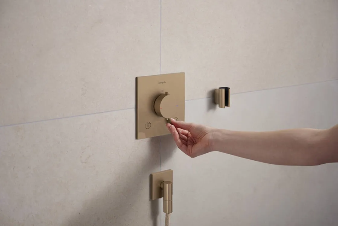 Шлангове з`єднання Hansgrohe FIXFIT FINE E, шліфованна бронза Фото - 1