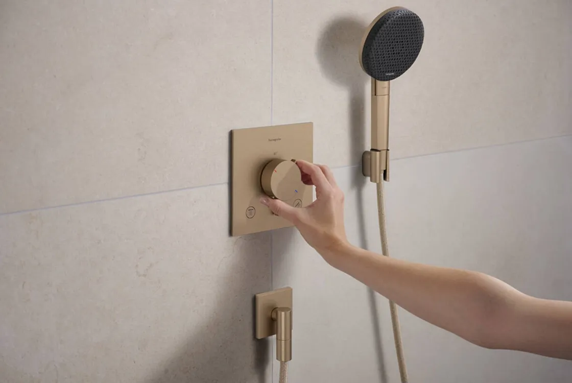 Шлангове з`єднання Hansgrohe FIXFIT FINE E, шліфованна бронза Фото - 2