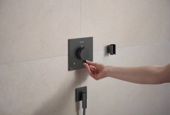 Шлангове з`єднання Hansgrohe FIXFIT FINE E, шліфованний чорний хром Фото - 1