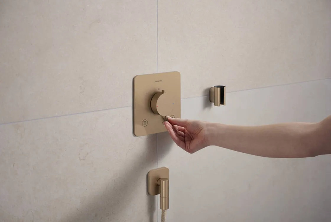 Шлангове з`єднання Hansgrohe FIXFIT FINE Q, шліфованна бронза Фото - 1
