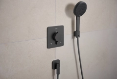 Шлангове з`єднання Hansgrohe FIXFIT FINE Q, шліфованний чорний хром Фото - 1