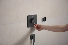 Шлангове з`єднання Hansgrohe FIXFIT FINE Q, шліфованний чорний хром Фото - 2