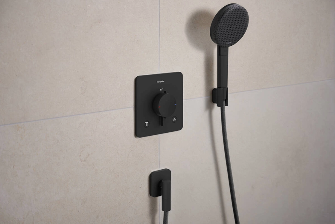 Шланговое соединение Hansgrohe FIXFIT FINE Q, черный матовый Фото - 1