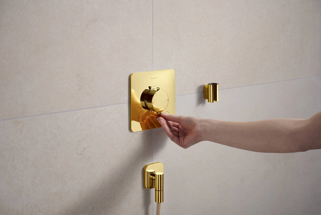 Шланговое соединение Hansgrohe FIXFIT FINE Q, полированное золото Фото - 2