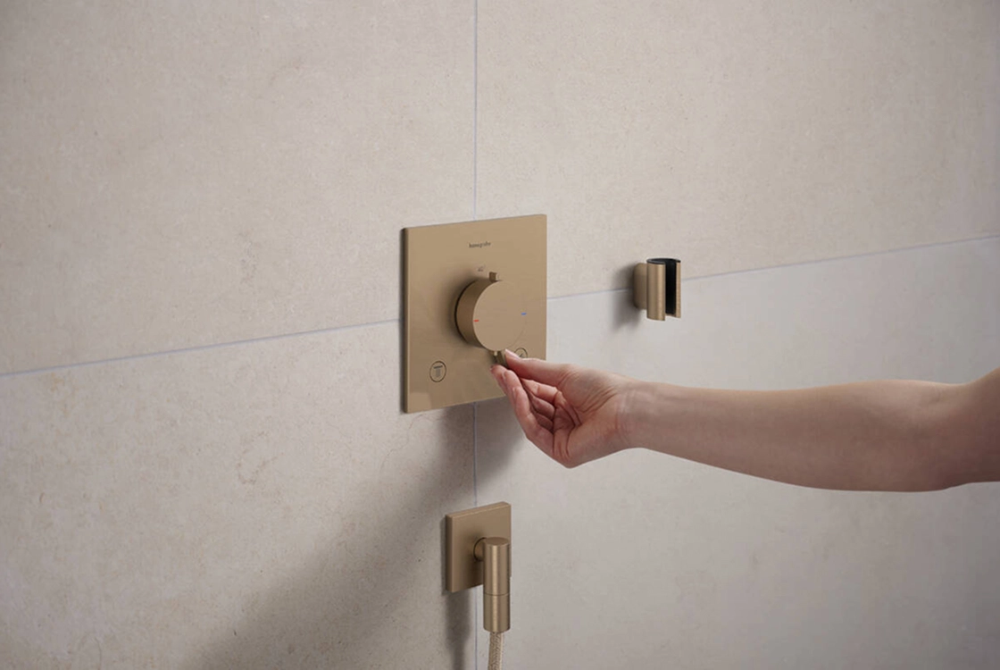 Душовий тримач Hansgrohe Porter FINE, шліфованна бронза Фото - 2