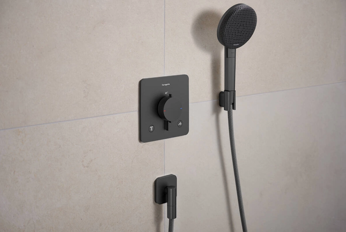 Душовий тримач Hansgrohe Porter FINE, чорний матовий Фото - 1