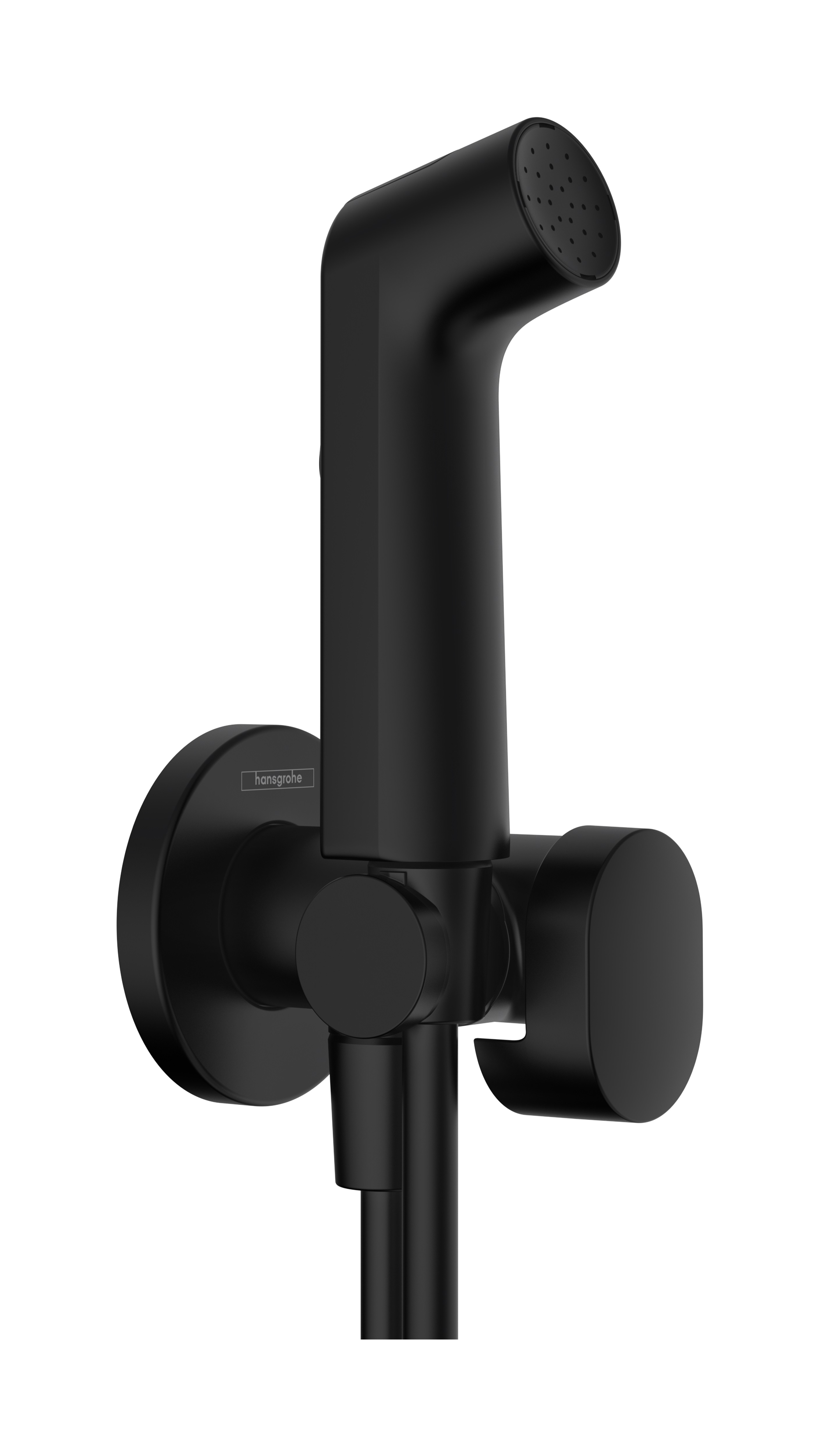 Гигиенический душ Hansgrohe E, со шлангом 1,25 м и держателем для холодной воды Eco Smart, черный матовый