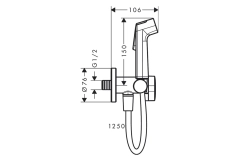 Гігієнічний душ Hansgrohe S EcoSmart (29230700) Фото - 1