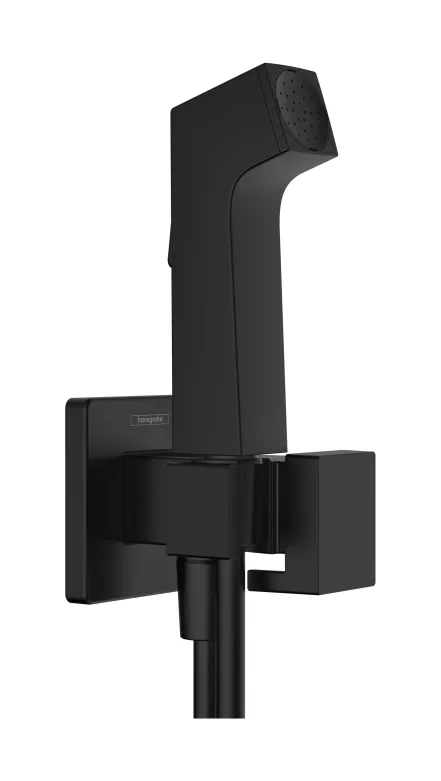Гігієнічний  душ Hansgrohe E, зі шлангом 1,25 м і тримачем для холодної води Eco Smart, чорний матовий