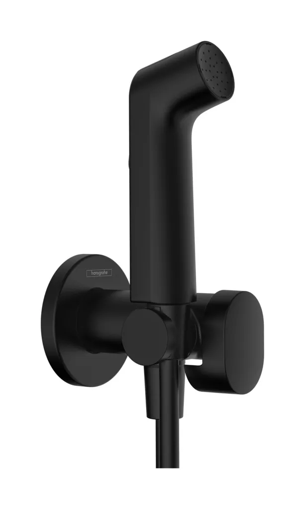 Гигиенический душ Hansgrohe S, со шлангом 1,25 м и держателем, черный матовый