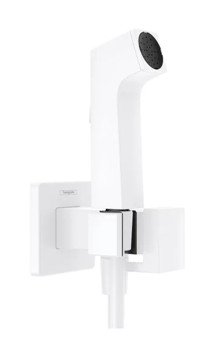 Гігієнічний  душ Hansgrohe E, зі шлангом 1,25 м і тримачем, білий матовий