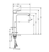Змішувач для умивальника Hansgrohe Metris 260 з донним клапаном, хром (31082000) Фото - 1