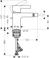 Змішувач для біде Hansgrohe Metris S (31261000) Фото - 1