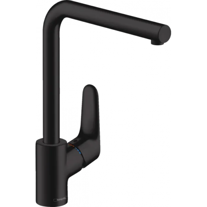 Смеситель для кухни Hansgrohe FOCUS 280, однорычажный, с поворотным изливом, черный матовый
