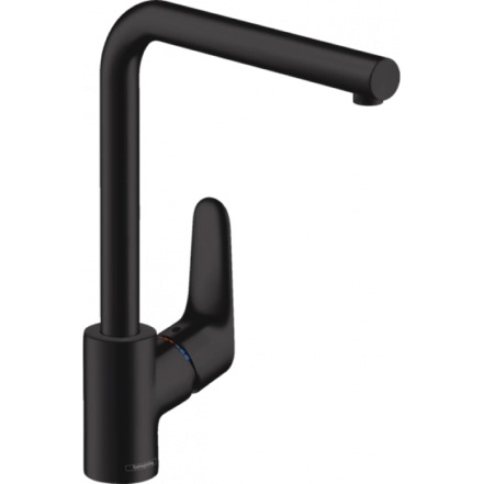 Змішувач для кухні Hansgrohe FOCUS 280, одноважiльний, з поворотним виливом, чорний матовий