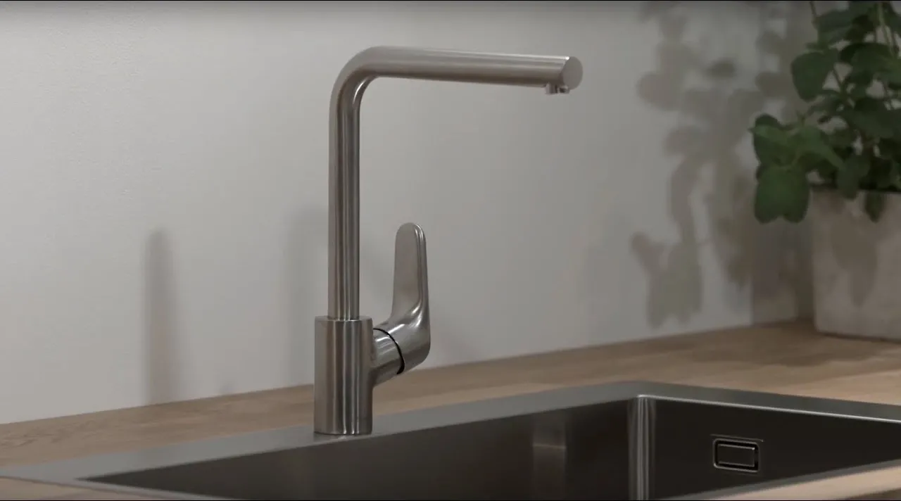 Змішувач для кухні Hansgrohe FOCUS M41 280 1jet, одноважільний, нержавіюча сталь Фото - 2