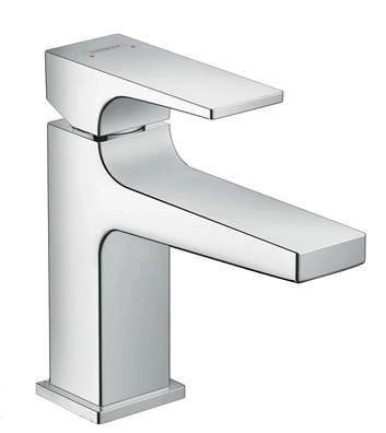 Смеситель для раковины Hansgrohe Metropol однорычажный 100, со сливным гарнитуром push-open, хром
