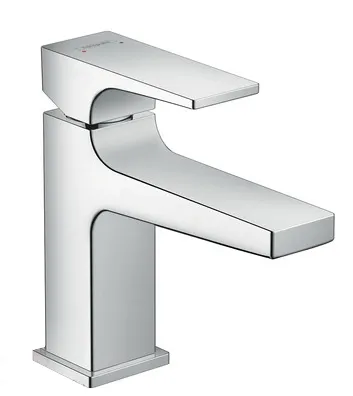 Змішувач для раковини Hansgrohe Metropol одноважiльний 100, зі зливним гарнітуром push-open, хром