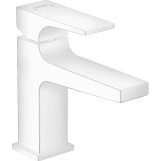 Смеситель для умывальника Hansgrohe Metropol 100 с донным клапаном push-open, белый матовый (32500700)