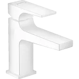 Змішувач для умивальника Hansgrohe Metropol 100 із донним клапаном push-open, білий матовий (32500700)