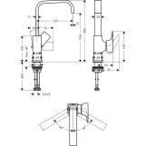 Змішувач для умивальника Hansgrohe Metropol 230 із донним клапаном чорний хром (32511340) Фото - 1