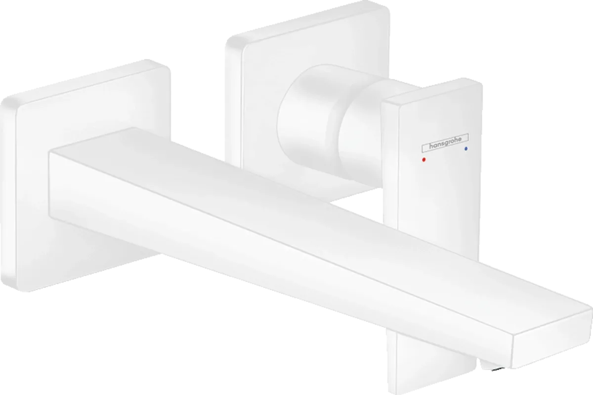 Змішувач для раковини Hansgrohe Metropol, одноважiльний, вилив 225 мм, прихованого монтажу, бiлий матовий