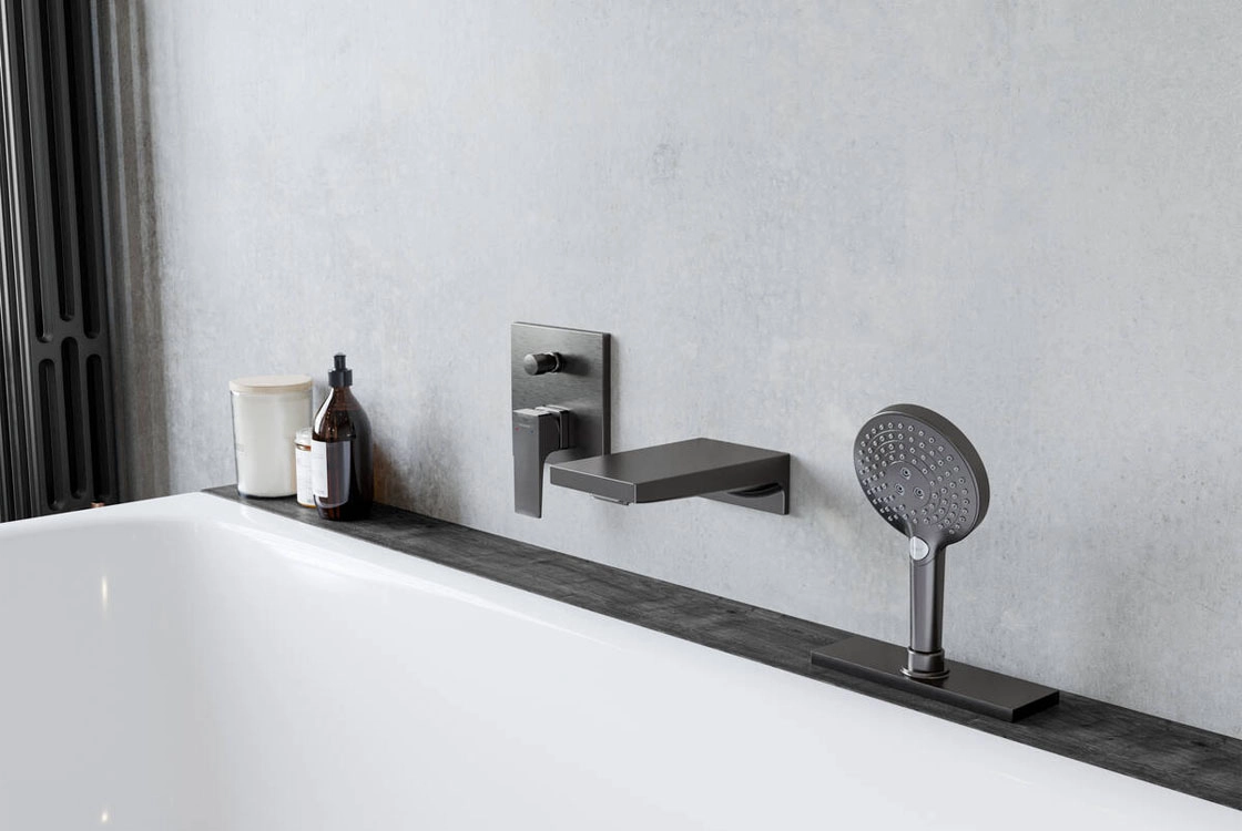 Вилив для ванни Hansgrohe Metropol, чорний хром (32543340) Фото - 1
