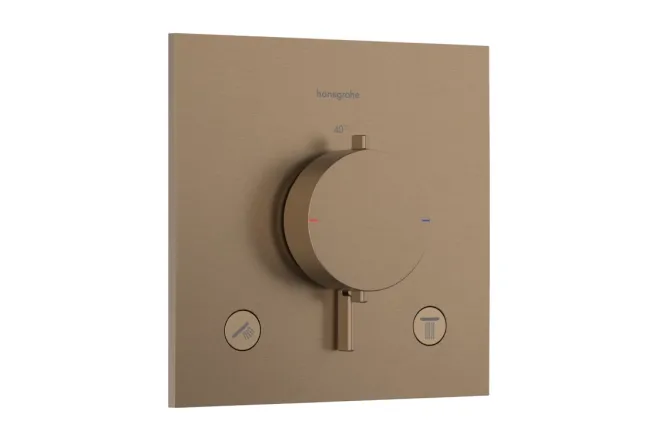 Термостат скрытого монтажа Hansgrohe Ecostat Comfort E для 2х потребителей, шлифованная бронза
