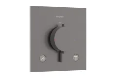 Термостат скрытого монтажа Hansgrohe Ecostat Comfort E для 2х потребителей, шлифованный черный хром