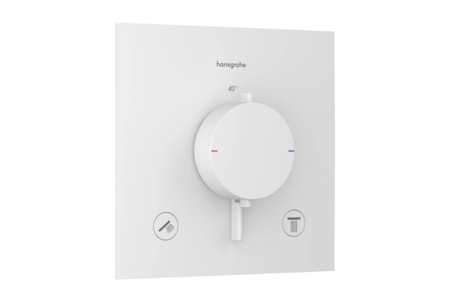 Термостат прихованого монтажу Hansgrohe Ecostat Comfort E для 2х споживачів, білий матовий