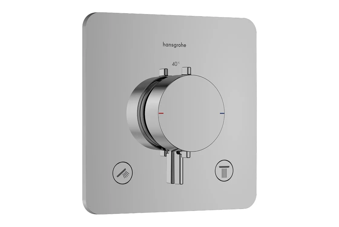 Термостат скрытого монтажа Hansgrohe Ecostat Comfort Q для 2х потребителей, хром